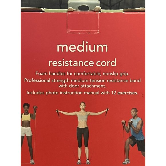 Embark Resistance Cord/Band Medium Tension w/Exercise Manual& Door Anchor - Picture 3 of 7